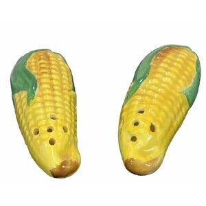 Vintage Corn On The Cob Salt And Pepper Shakers Japan 3”